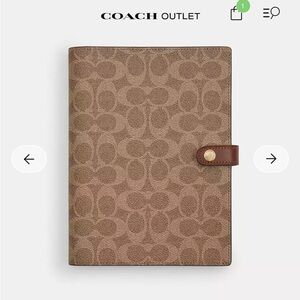 Coach Tan Monogram Notebook Cover
